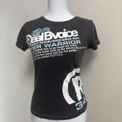 美品リアルビーボイスTシャツMグレー　プリントロゴ春夏薄手タグ付未使用のサムネイル