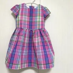 【ラルフローレン】半袖 チェック柄　ワンピース 90cm 18M