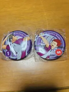 ハイキュー!!牛島若利・天童覚缶バッチセット