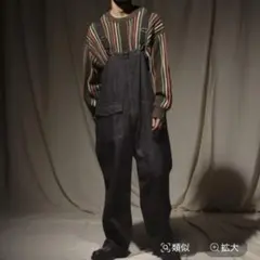 新品ニコアンドniko andワイドデニムオーバーオールブラックM サロペット