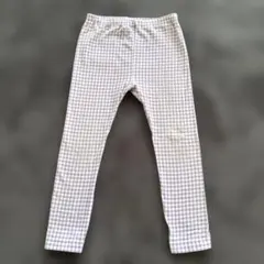 【ユニクロ】キッズスパッツ100 紫と白のチェック柄