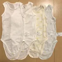 ユニクロ ボディスーツ 4枚セット 80cm コットンメッシュ UNIQLO