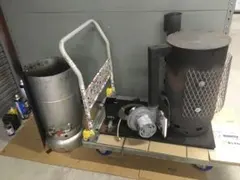 鍛冶工のプロが製作 廃油 ストーブ 送料無料 スライド蓋 キャスター