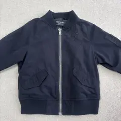 コムサイズム　キッズ　110 刺繍　濃紺MA-1 ナイロンジャケット