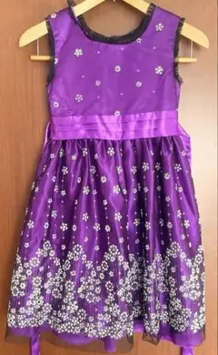 Jona Michelle ガールズドレス、紫のビーズ装飾ドレス