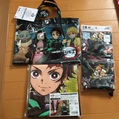 鬼滅の刃　ビニール袋　巾着Ｍ　レジャーシート　３点セット