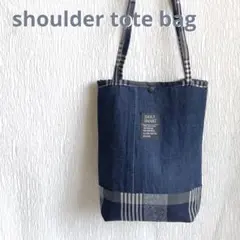 デニムリメイク❤️肩掛けトートバッグ Demolition