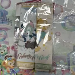 ダッフィー　ウィッシングウィングス　ミニタオル　ダッフィー　ジェラトーニ