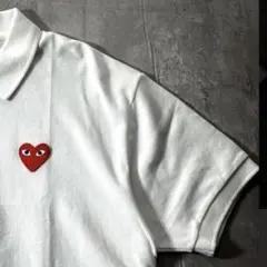PLAY COMME des GARCONS ポロシャツ ホワイト　XLのサムネイル