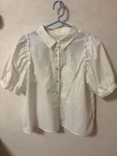 丸襟キャンディスリーブブラウス