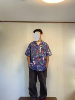 セーリングボートプリント 半袖シャツ