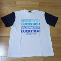 新品☆コムサイズム　グラフィックプリント　白色　半袖Tシャツ150cm