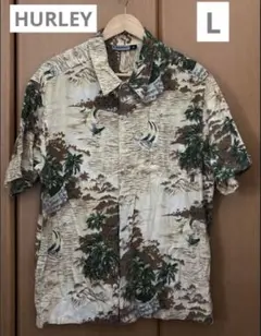 Hurley ハーレー アロハシャツ ヴィンテージ　レア　L 柄シャツ　アロハのサムネイル