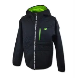 New Balance キルティングジャケット ブラック/グリーン