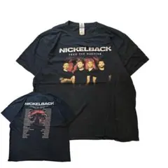 海外　ニッケルバック　バンド　Tシャツ　プリント　ブラック