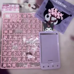 サンリオ クロミ まいぱちるん キーホルダー 文字パーツ セット トレカケース