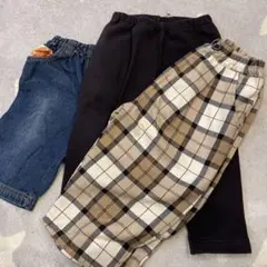 90 95 パンツ　長ズボン　ハーフパンツ　3枚セット　男の子