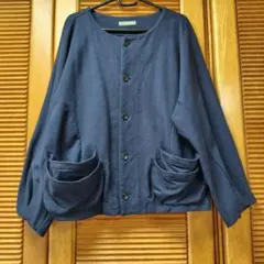 センソユニコ　慈雨　ストライプシャツチュニック　アシメ　変形　モックネック　38 センソユニコ 慈雨 ストライプシャツチュニック アシメ 変形