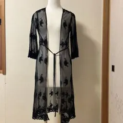 ロングカーディガン 花柄ガウン　ミシェルマカロンのサムネイル