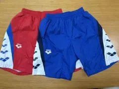 arenaアリーナ短パン（半ズボン）赤、青２枚セットSSサイズ