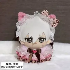 ぬい服 レオパードなフリルドレス 猫耳ヘッドドレスセット ピンク ちびぐるみ