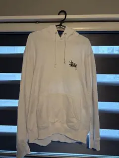 Stussy ホワイト パーカー M