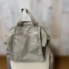 レスポートサック リュック シルバーグリッター ラメ バックパック2way