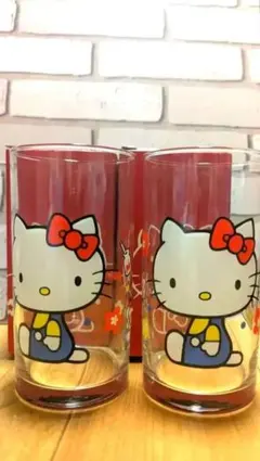 【ハローキティ ガラスコップ 2個セット