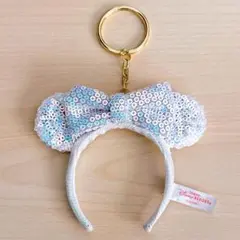 東京ディズニーリゾート ミニーマウス カチューシャキーホルダー スパンコール
