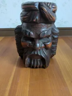 【即日発送】木製彫刻 顔デザイン