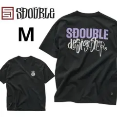 【M】黒 S/DOUBLE エスダブル 半袖Tシャツ 新品 【国内未発売】
