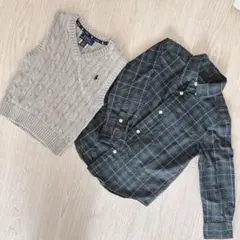 Polo Ralph Lauren 3T ベストとシャツセット
