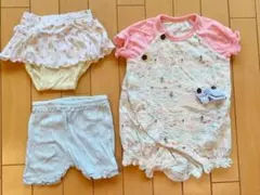 ロンパース オーバーパンツ　3点セット　70cm