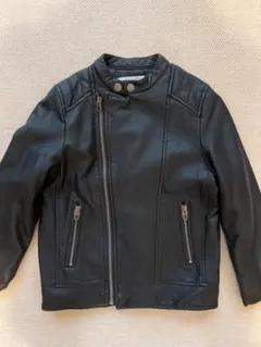 【美品】ZARA ブラック ライダースジャケット 7-8歳