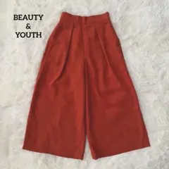 【BEAUTY&YOUTH】ユナイテッドアローズ ガウチョパンツ オレンジ S