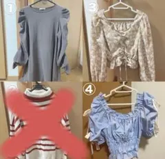 ☆バラ売り可能　NICE CLAUP 長袖・半袖トップス　ワンピース　セット