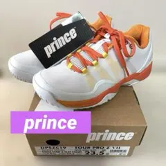 Prince DFPZ19-349 テニスシューズ ホワイトオレンジ - メルカリ