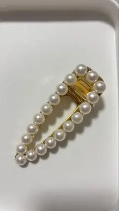 パール装飾 ゴールドヘアピン