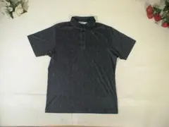 102159　アディダス　ゴルフ　ポロシャツ　紺　サイズO