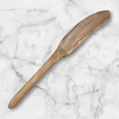 木製バターナイフ　天然木(くり) ハンドメイド品　木製カトラリー