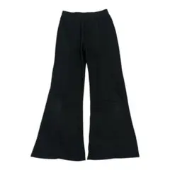 ブラック　フレアパンツ ゴムウエスト　Ｍ