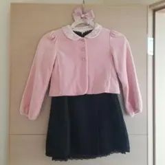 卒園式　入学式 フォーマル ワンピース&ジャケット　ヘアークリップ付き