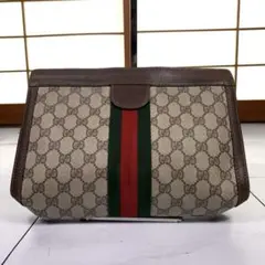 GUCCI オールドグッチ GG柄 シェリーライン セカンドバッグ スプリーム