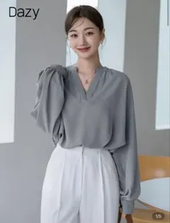 DAZY SHEIN シーイン レディース ブラウス ドロップショルダー 長袖のサムネイル
