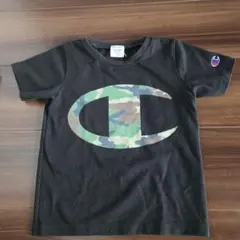 Champion 迷彩ロゴ Tシャツ ブラック 110cmのサムネイル