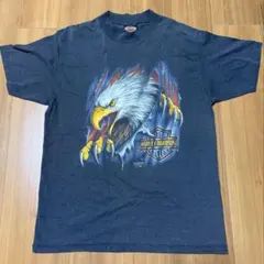 90s USA製 ハーレーダビッドソン 3Dエンブレム Tシャツ イーグル