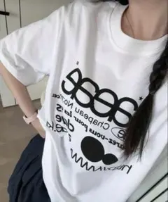 ロゴプリント 半袖Tシャツ ホワイト