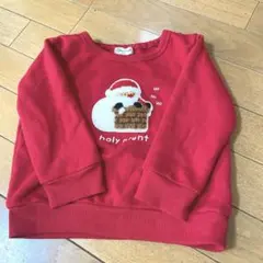 クリスマス　サンタ トレーナー　赤　100サイズ