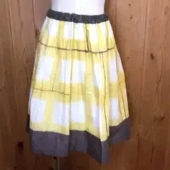 最終価格♡アナディス 爽やかイエローチェック柄スカートのサムネイル