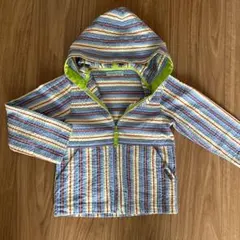 ハッカキッズ　薄手ストライプパーカー　120